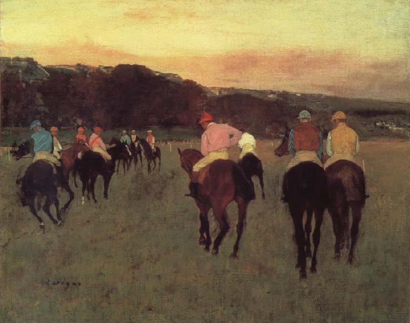 Edgar Degas Race horses in Longchamp